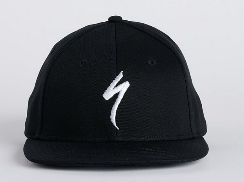 Specialized flat brim hat blk wht  osfa