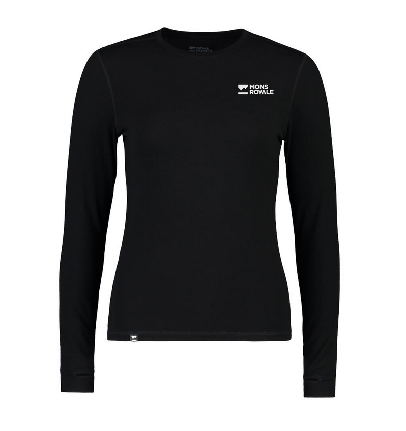 mons royale Womens Cascade Merino Base Layer Long Sleeve Large