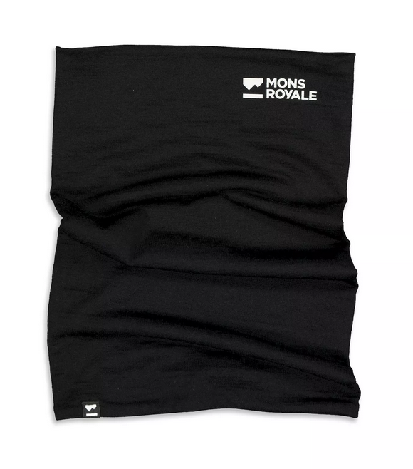 mons royale Double Up Merino Neckwarmer Black