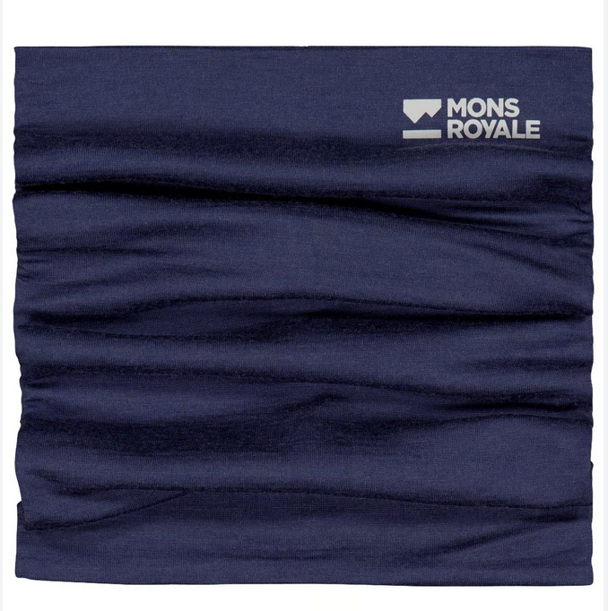 mons royale Double Up Merino Neckwarmer Midnight Blue