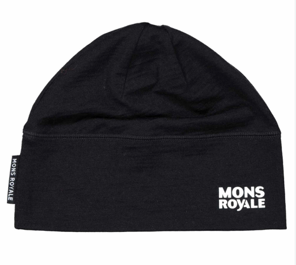 mons royale tech under helmet beanie black - OS