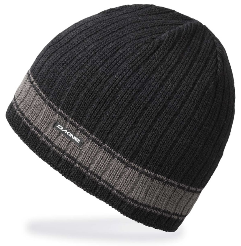 da kine beanie ribbed pinline black charcoal