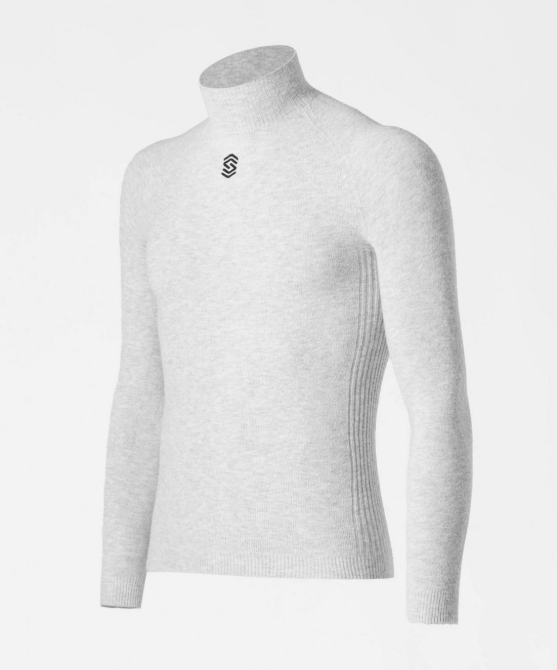 silverskin stay x warm pearl grey XS/S long sleeve high neck base layer sk001nx