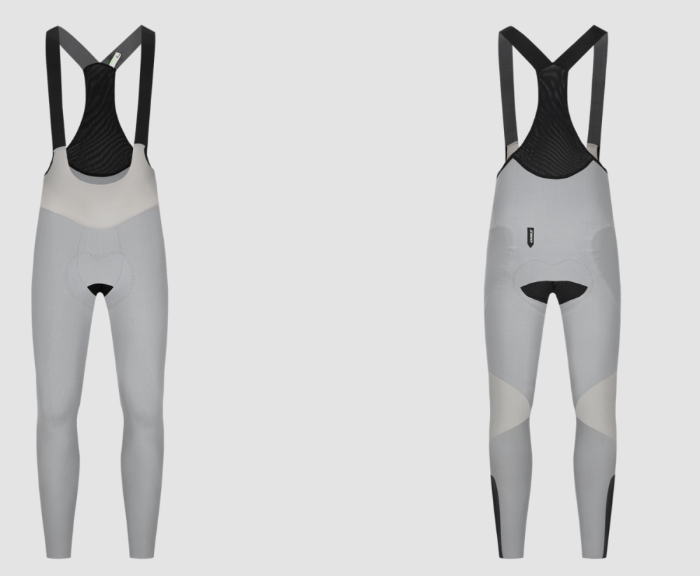Q36.5 Dottore Hybrid Bib Tights Ice Grey, XXXL