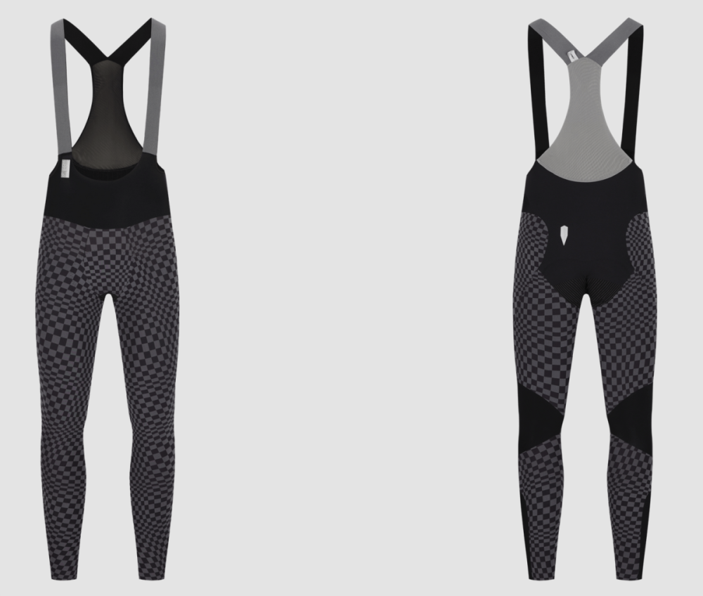 Q36.5 dottore hybrid bib tights check grey S