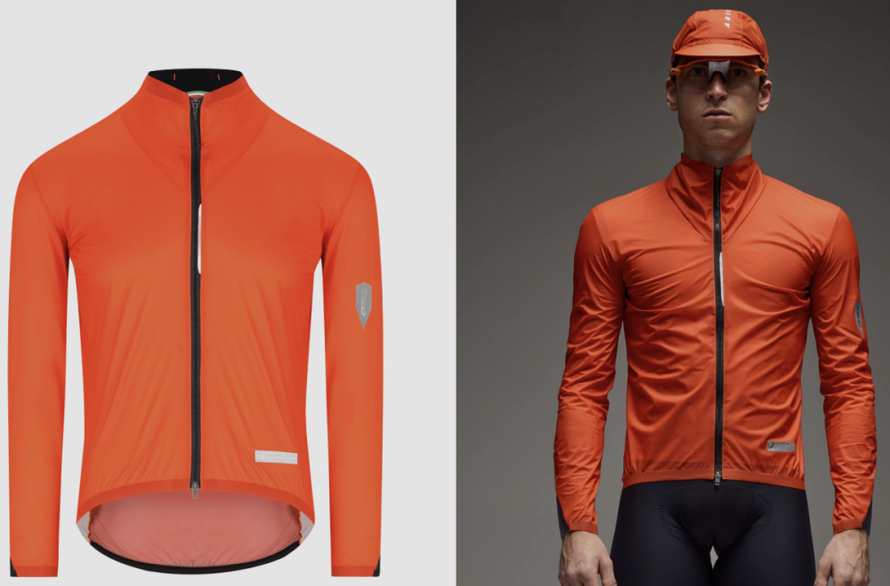 Q36.5 rain shell jacket light orange s